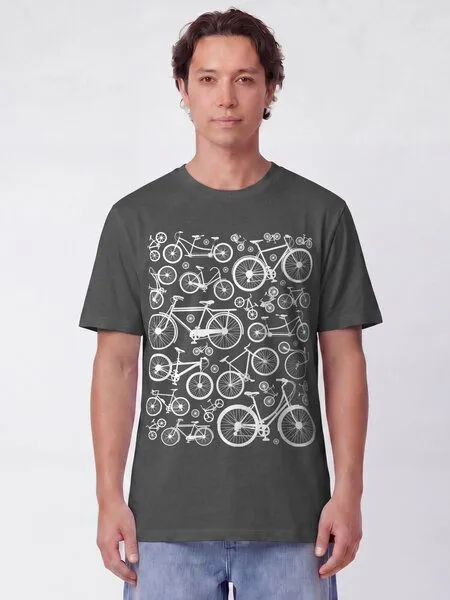watapparel watapparel T-Shirt Unisex Fahrräder, Anthracite, – Produktbild 3 von 3