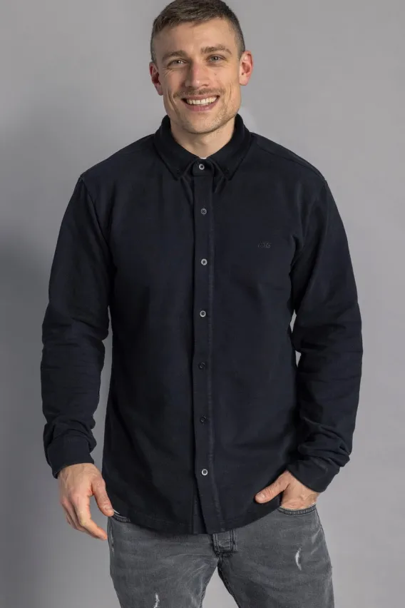 DIRTS DIRTS Herren vegan Jersey Hemd Ash Black, Schwarz, – Produktbild 2 von 2