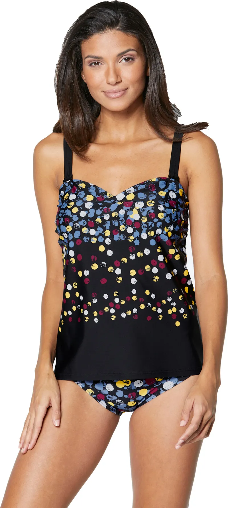 feel good Tankini-Oberteil, Schwarz-getupft, – Produktbild 2 von 2
