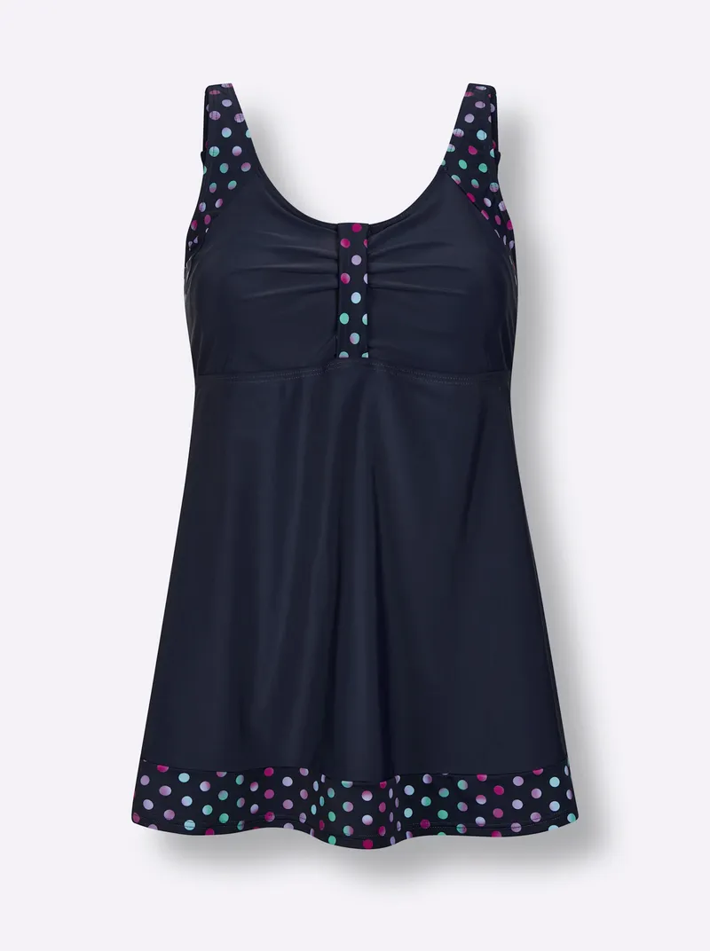 feel good Tankini-Top marine-magenta-bedruckt, Marine-magenta-bedruckt, – Produktbild 1 von 2