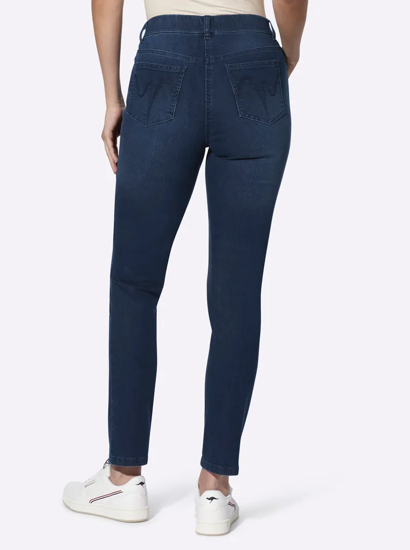 heine Schlupfjeans, Dark blue, – Produktbild 2 von 3