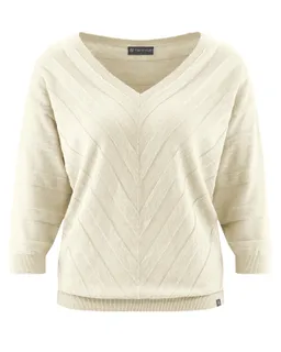 HempAge Hempage Damen vegan Strickpullover In Naturfarben – Produktbild 1 von 1