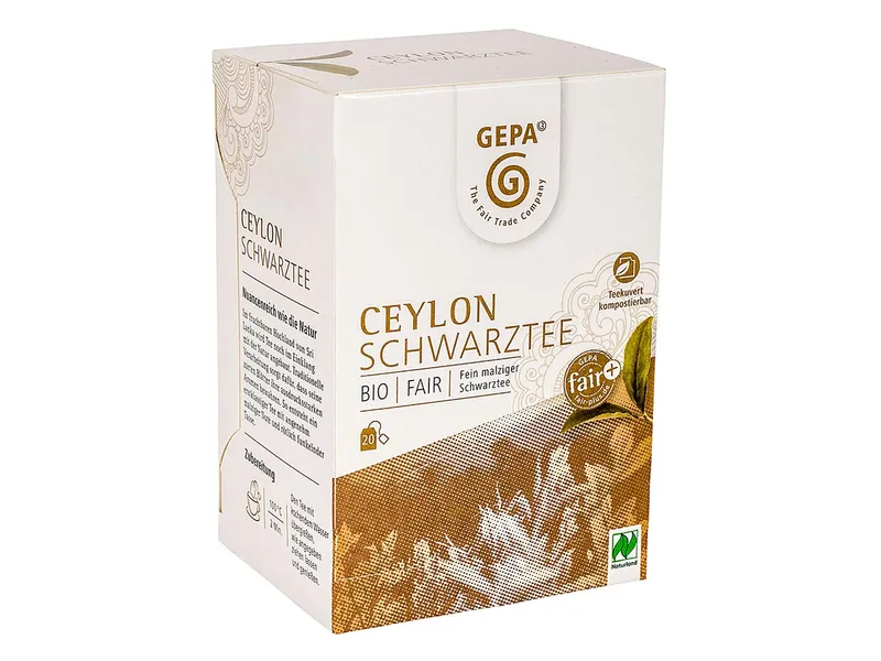 gepa GEPA Schwarzer Bio-Tee Ceylon 20 x 2 g – Produktbild 1 von 1