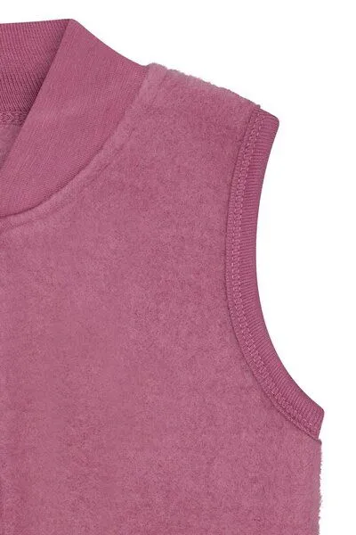 loud + proud loud + proud Babys & Kinder Weste aus Wollfleece, GOTS-zertifiziert, Grape(lila), – Produktbild 3 von 3