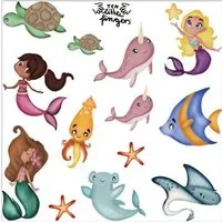 ten little fingers ten little fingers Stickerbögen Aufkleber-Sticker - wiederablösbar & Motive frei wählbar, Unterwasser, – Produktbild 1 von 1
