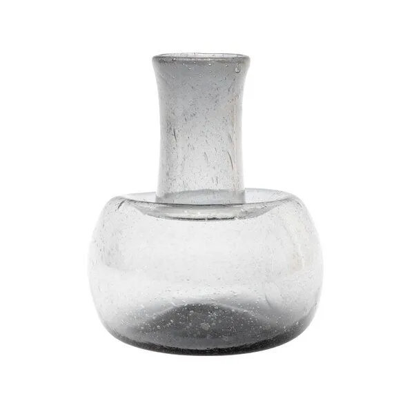 El Puente El Puente Bauchige Vase aus recyceltem Glas, Schwarz, – Produktbild 1 von 2