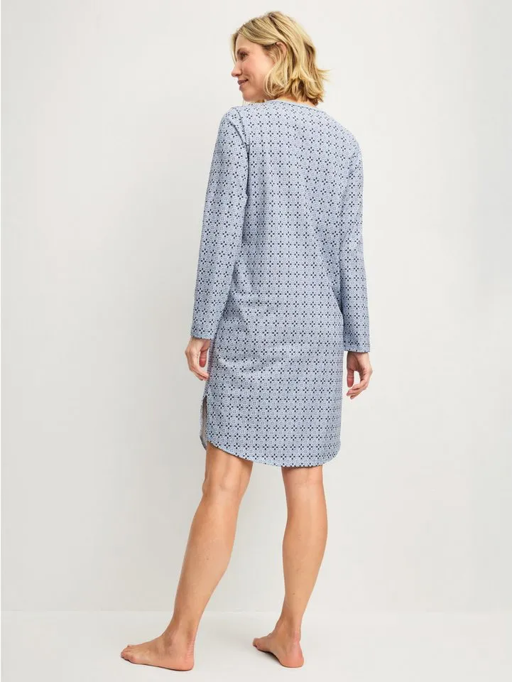 CALIDA CALIDA Nachthemd Cotton Special Damen (1-tlg) weich, glatte Single-Jersey-Qualität, Länge 100cm, Dusty grey, – Produktbild 4 von 4