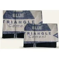 Nyuzi Blackwhite Nyuzi Blackwhite Upcycling Laptophülle 13/15 Zoll aus altem Zementsack, Blau triangle, – Produktbild 1 von 1