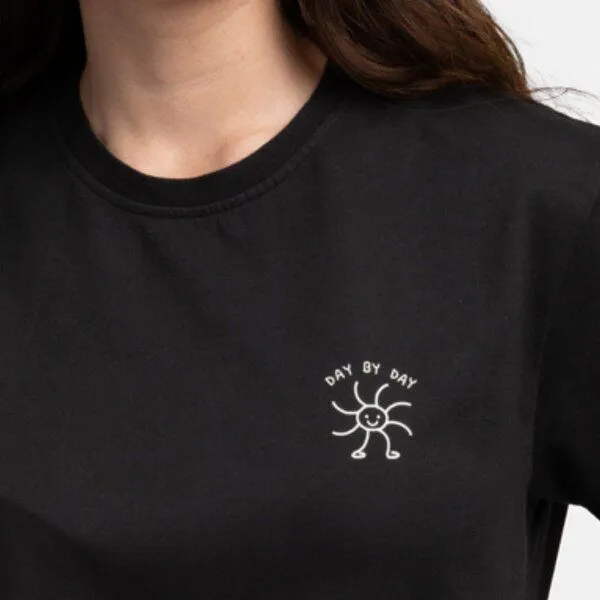 Natural Vibes Natural Vibes T-Shirt Day by Day Bio GOTS | Bio T-Shirt | Schwarzes T-Shirt | Herren T-Shirt | – Produktbild 2 von 4