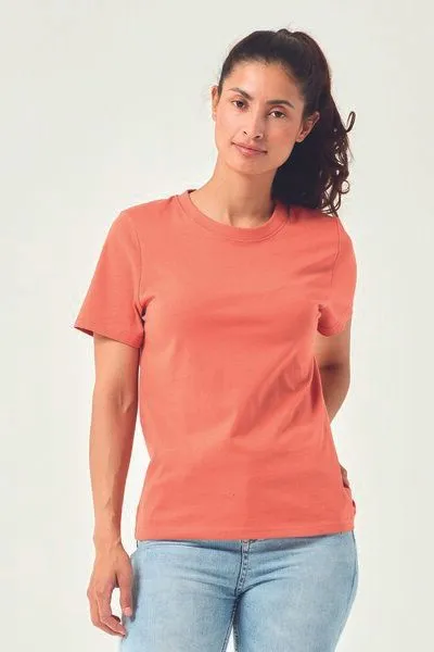 COREBASE COREBASE Damen TShirt "Classic Fit" aus 100% Baumwolle, Brandy (rot), – Produktbild 2 von 4