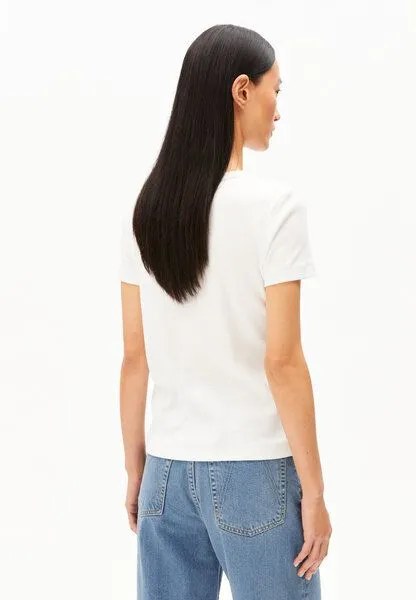 ARMEDANGELS ARMEDANGELS KARDAA Damen Ripp-T-Shirt aus Bio-Baumwoll Mix, White, – Produktbild 2 von 4
