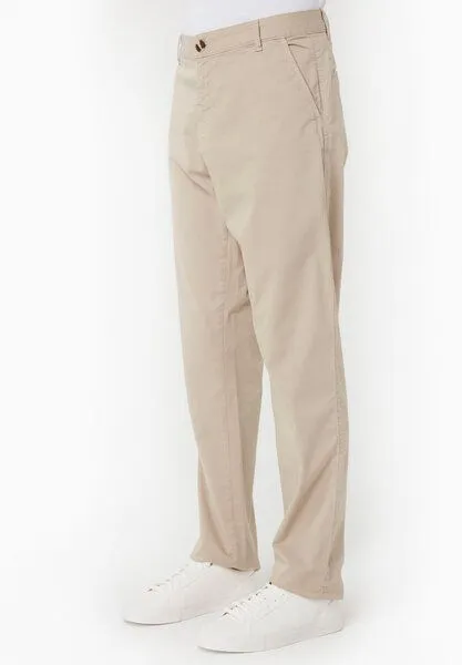 ORGANICATION ORGANICATION Slim-Fit Hose aus Bio-Baumwolle, Feather beige, – Produktbild 3 von 4