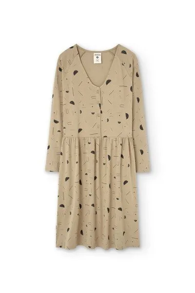 TIRALAHILACHA TIRALAHILACHA Giorgia dress with raglan sleeves, Beige, – Produktbild 4 von 4