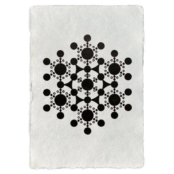 Veskor Cassiopeia Veskor Cassiopeia KORNKREIS Linoldruck | 21 x 29,7 cm (A4) | Schwarz auf Naturweiß – Produktbild 1 von 4
