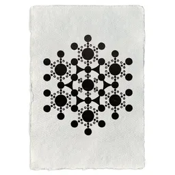 Veskor Cassiopeia Veskor Cassiopeia KORNKREIS Linoldruck | 21 x 29,7 cm (A4) | Schwarz auf Naturweiß – Produktbild 1 von 1