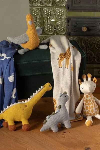 Tranquillo Tranquillo Kuscheltier DINO, Grau, – Produktbild 4 von 6