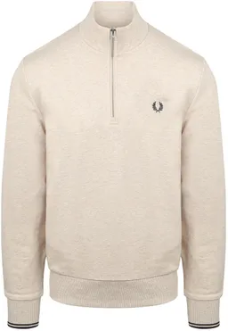 Fred Perry Fred Perry Half Zip Pullover Melange Beige - Größe XL – Produktbild 1 von 1