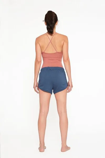 YOIQI YOIQI Yoga Shorts, Indigo blue, – Produktbild 2 von 3
