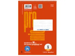 Staufen Staufen "Premio" Spiralblock DIN A5 kariert ohne Rand, 40 Blatt, 90 g/m², Lineatur 5 – Produktbild 1 von 1