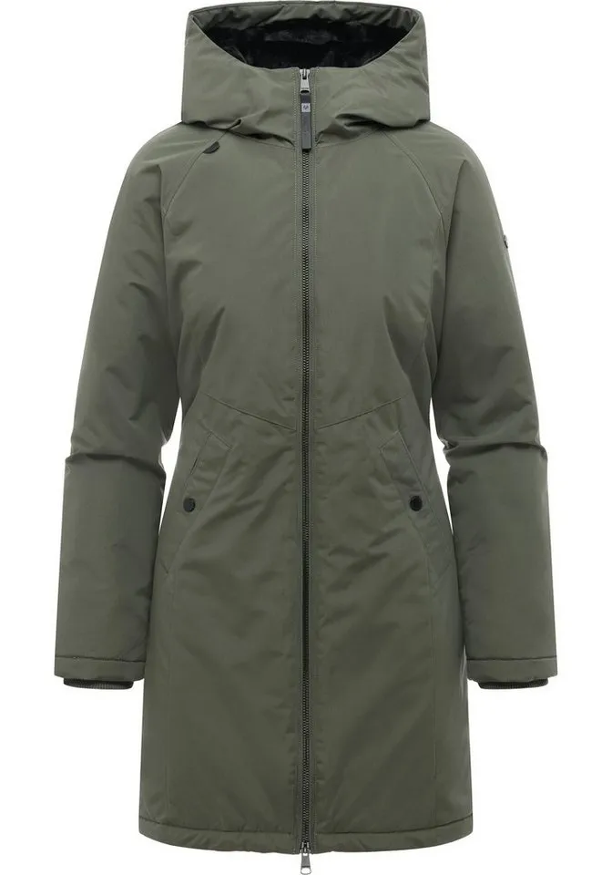 ragwear ragwear Funktionsmantel Nasima Y Leichter Wintermantel Parka mit Kapuze, wasserdicht, Grün, – Produktbild 2 von 5