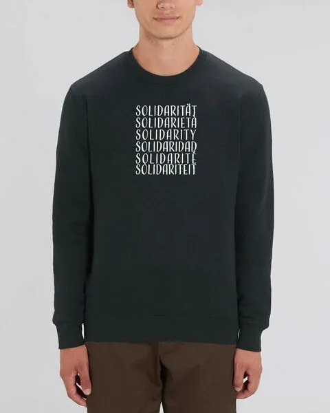 Human Family Human Family Bio Unisex Rundhals-Sweatshirt - "Switch - Solidarity", Schwarz, – Produktbild 2 von 3