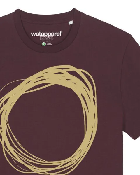 watapparel watapparel T-Shirt Unisex Kreis, Red brown, – Produktbild 3 von 4