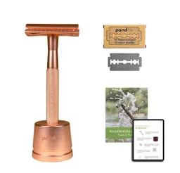 pandoo pandoo Rasierhobel Rasierhobel aus Metall inkl. 10 Klingen, Halter und E-Book – Produktbild 1 von 1