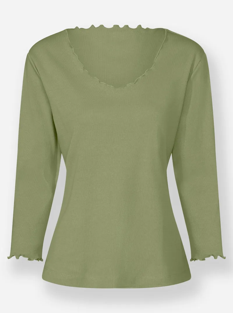 Witt V-Shirt lindgrün, Lindgrün, – Produktbild 1 von 2