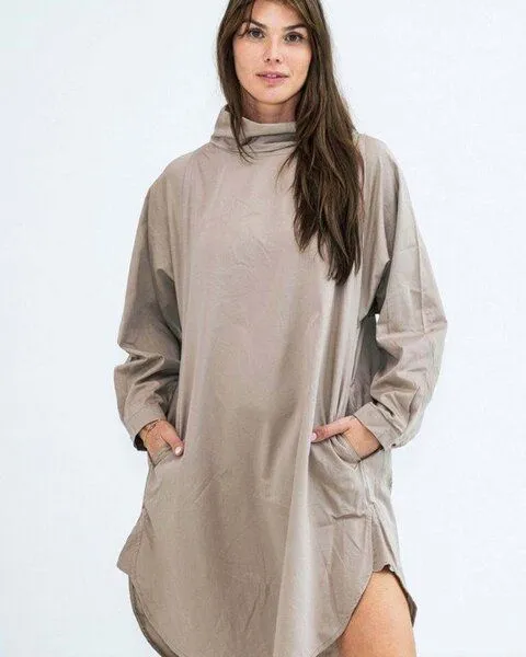 TINTOK TINTOK Tami Kleid 100 % Bio-Baumwolle GOTS-zertifiziert, Mocha, – Produktbild 1 von 4