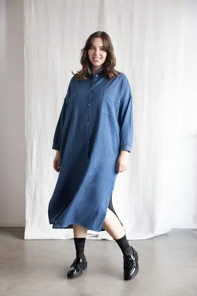 Jyoti - Fair Works Jyoti - Fair Works Bio-Baumwolldenim Kleid Ananya, Denim, – Produktbild 4 von 4