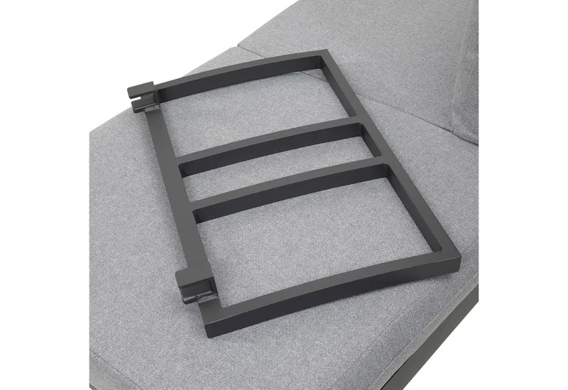 Greemotion Gartenlounge-Set San Jose, Loungemöbel Outdoor, Alu-Teak, Esstisch & Liegefunktion, (inkl. Auflagen), Farbe Schwarz/Grau, Grau, – Produktbild 5 von 5