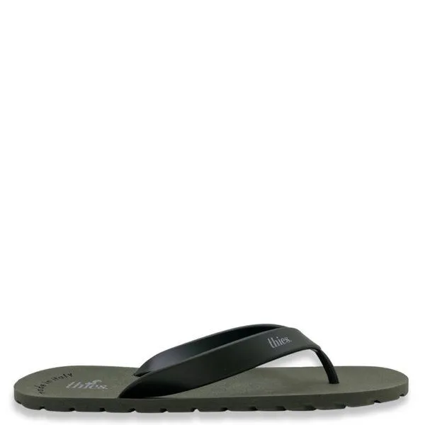 thies thies Vegane Eco Thong Beach Sandale aus pflanzenbasierendem Kunststoff MEN, Olive (grün), – Produktbild 1 von 4