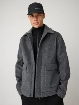 KnowledgeCotton Apparel KnowledgeCotton Apparel Entspannte Wolljacke aus recycelter Pre-Consumer Wolle – Produktbild 1 von 1
