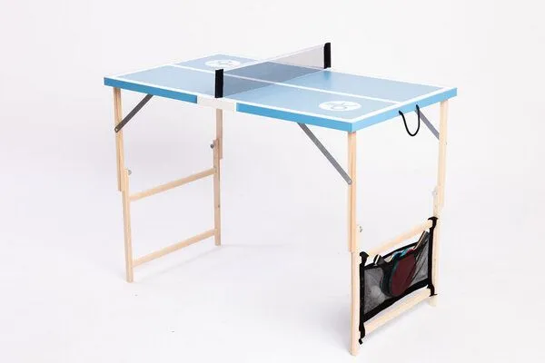 DISH TENNIS DISH TENNIS DAS NORDLICHT hellblaufarbene Mobile Mini Tischtennisplatte - MADE IN AUSTRIA – Produktbild 1 von 4