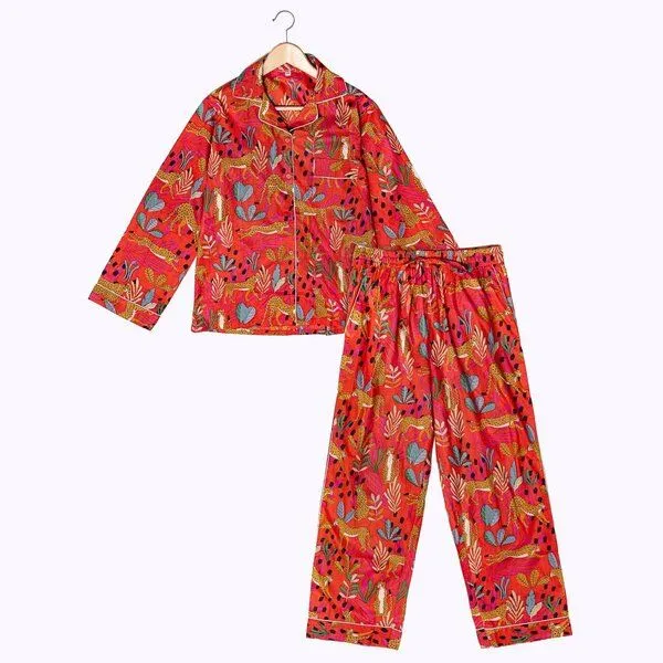 KIKOONI KIKOONI Baumwoll Pyjama "Sleepy K", Safari sunset, – Produktbild 1 von 3
