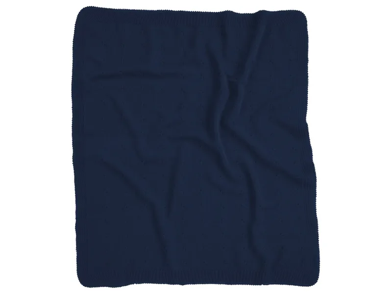 Reiff Strickwaren Reiff Strickwaren Babydecke Bio-Merinowolle Twist ca. 80x80 cm, Blau, – Produktbild 2 von 2