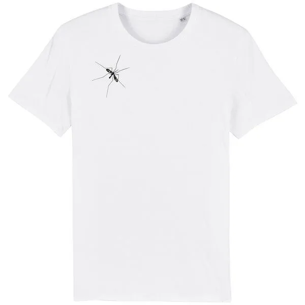 Spangeltangel Spangeltangel T-Shirt "Schnake", Männershirt, Herrenshirt, bedruckt, Siebdruck, T-Shirt, Bio-Baumwolle, Weiß, – Produktbild 1 von 4