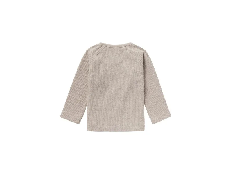 Noppies Wickelshirt Langarm Nanyuki taupe melange rip Gr. 50, Natur, braun, – Produktbild 2 von 2