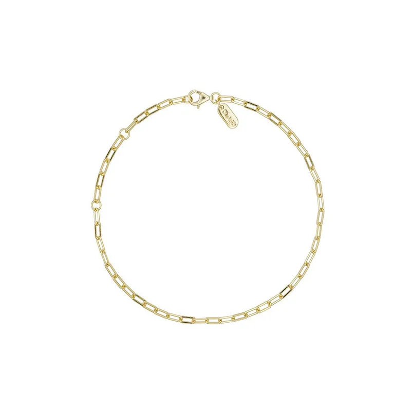 Design Letters Chunky square link chain small Armband - vergoldet – Produktbild 1 von 1