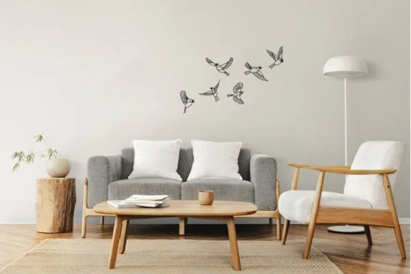BeWooden BeWooden Wanddekoration aus Holz Vögel Siluette 6Stk in Verpackung – Produktbild 1 von 2