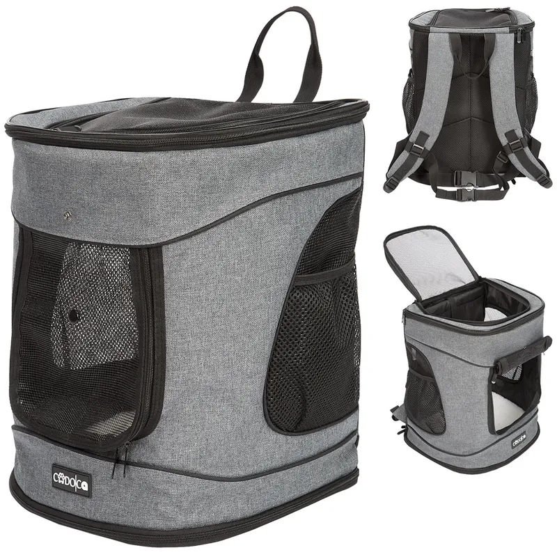 Casaria® Casaria Cadoca Haustierrucksack Grau 41x30x31cm – Produktbild 1 von 1