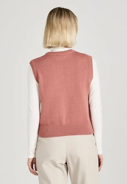 Givn Berlin Givn Berlin Damen Strickpullunder aus Bio-Baumwolle "Amber", Dark rose, – Produktbild 3 von 4