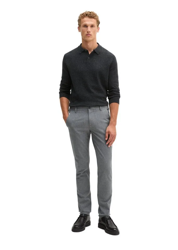 Marc O'Polo Marc O'Polo Chinohose aus elastischem Bio-Baumwoll-Viskose-Mix, Grau, – Produktbild 5 von 5