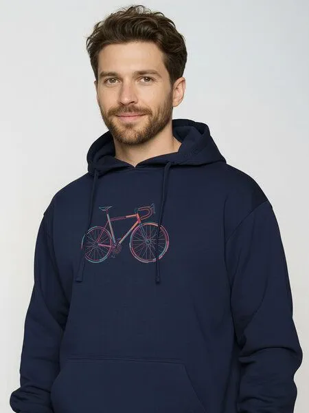 GreenBomb GREENBOMB Colors Joy - Gemütlicher Hoodie aus Bio-Baumwolle / hochwertiger Print / GOTS / Fair & Vegan, Blau (marineblau), – Produktbild 2 von 4