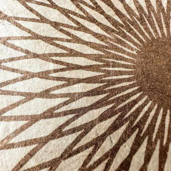 Veskor Cassiopeia Veskor Cassiopeia LOTUS DES LEBENS Heilige Geometrie Linoldruck | 40 x 40 cm | Kupfer auf Rosenholz – Produktbild 2 von 4