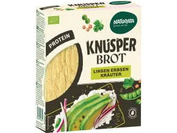 Naturata NATURATA Bio-Knusperbrot Linsen-Erbsen mit Kräutern, hoher Proteingehalt, 100 g – Produktbild 1 von 1