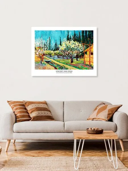 Photocircle Photocircle Poster / Leinwandbild - Vincent Van Gogh: Obstgarten umgeben von Zypressen - Ausst.poster – Produktbild 4 von 4