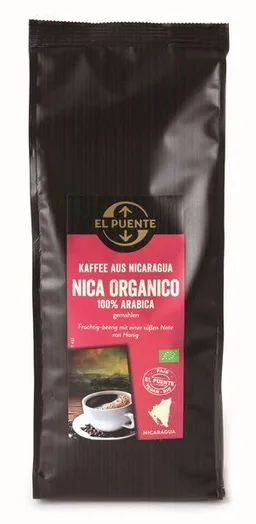 El Puente El Puente Nica organico - Bio-Kaffee gemahlen 500 g | Fair Trade | Bio-zertifiziert | Vegan | Glutenfrei – Produktbild 1 von 1
