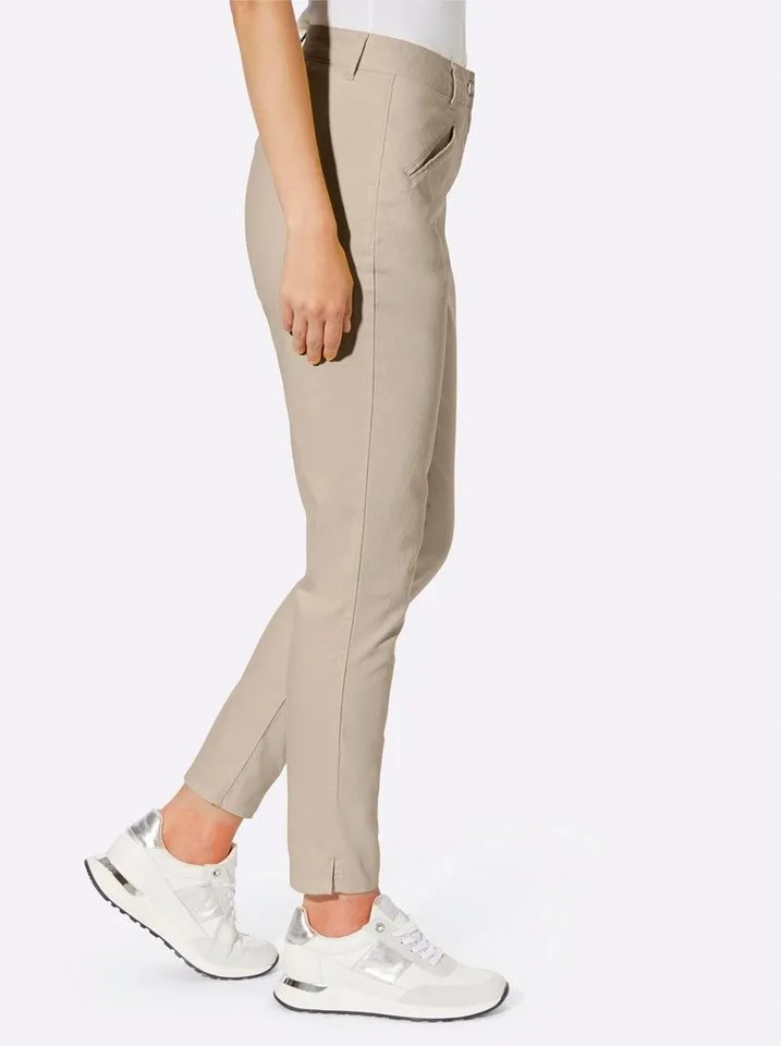 heine heine Jerseyhose Twill-Hose normal, Braun, – Produktbild 2 von 3