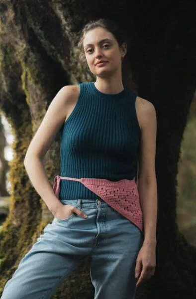 Kopyto Kopyto KEA RWS – durchbrochenes Damen-Tuch für Kopf, Hals und Hüften, Rosa, – Produktbild 2 von 4